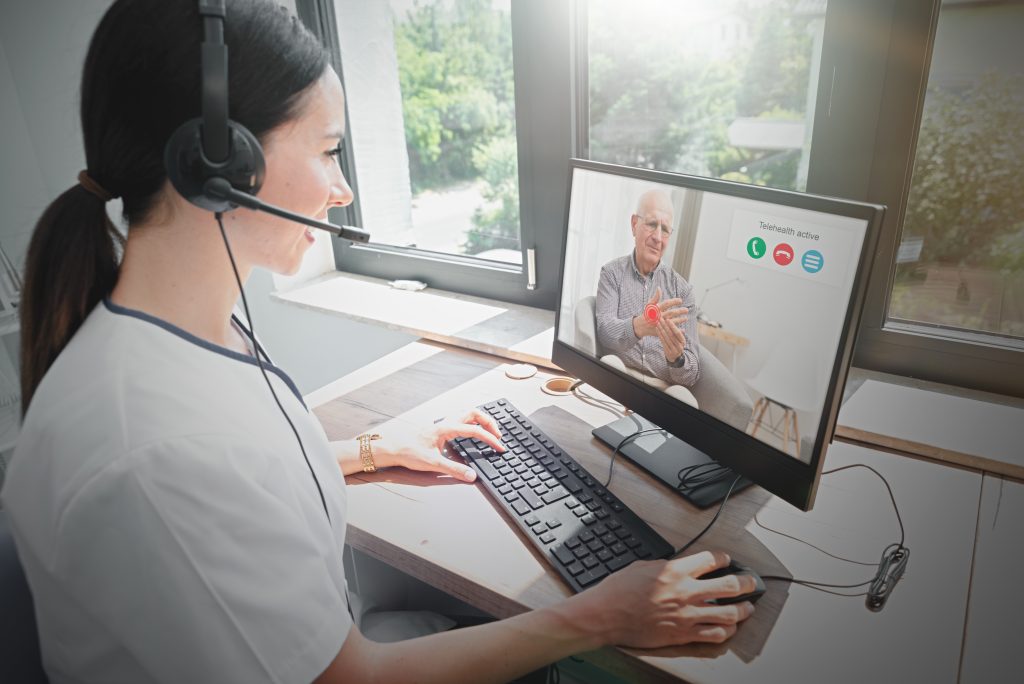 doctor giving remote medical consultation