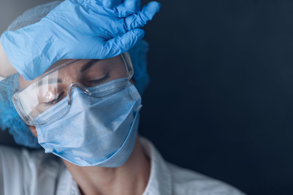 tired medical worker doctor