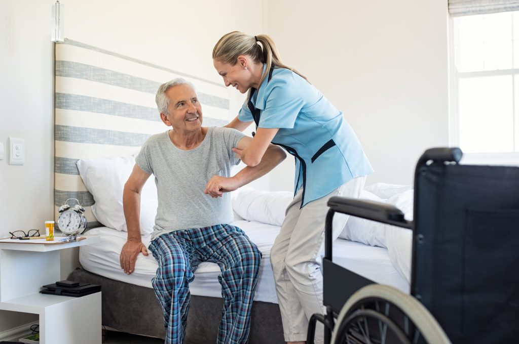 Wound Specialist Taking care of Patient