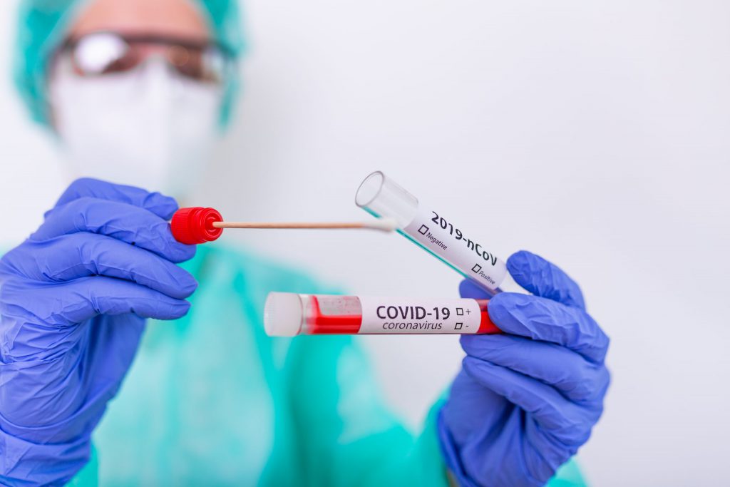 Doctor Collecting Covid-19 Rapid Test Sample