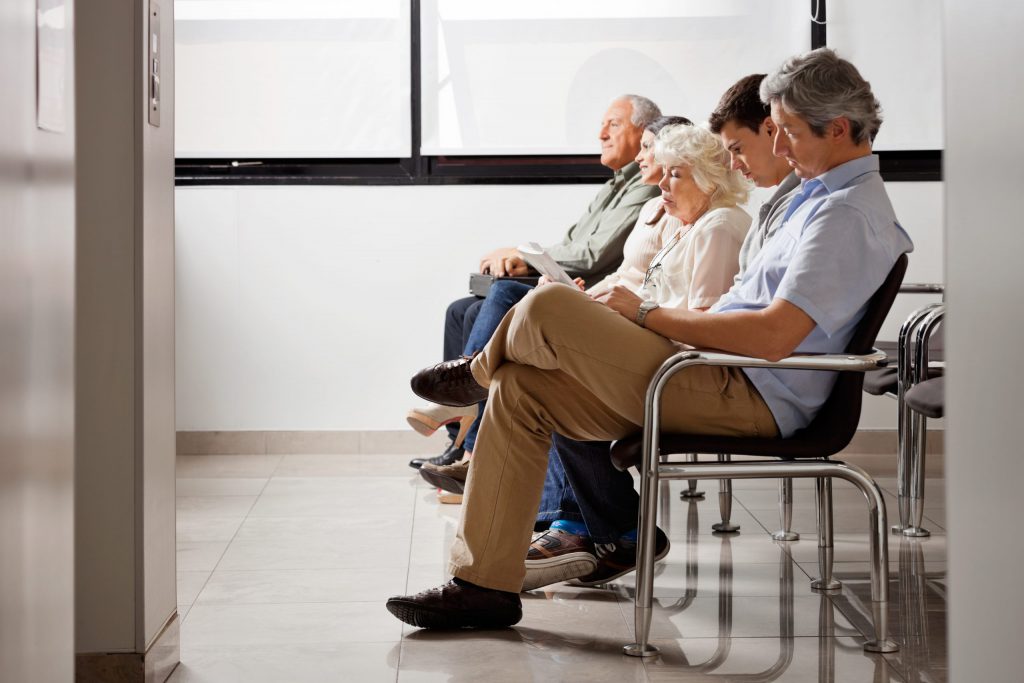 Patients Sitting and Waiting Appointment Time