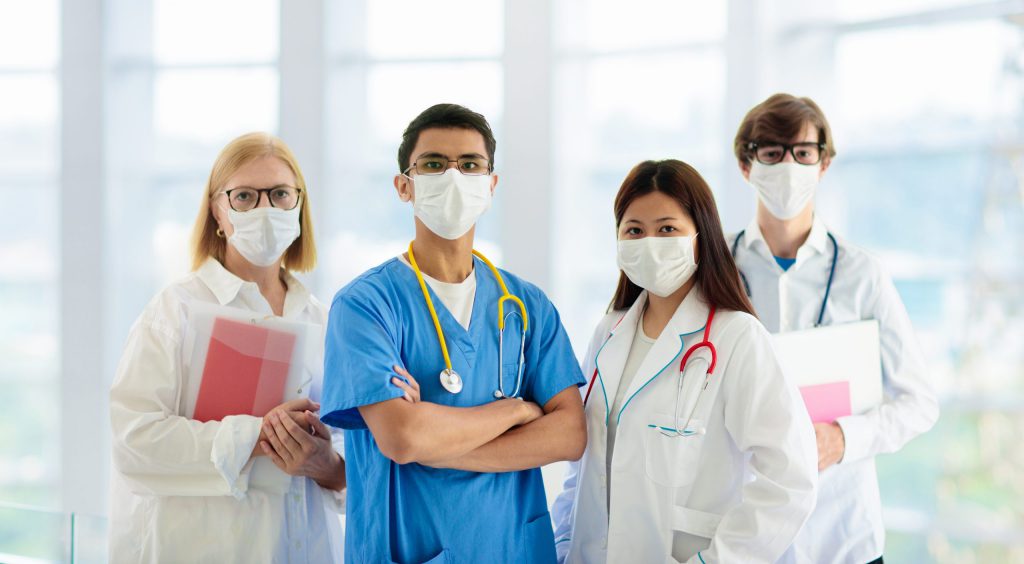 Group of Doctors and Nurse with Stethoscope