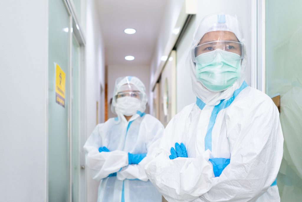 Physicians with PPE kit