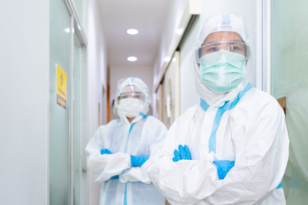 Physicians with PPE kit