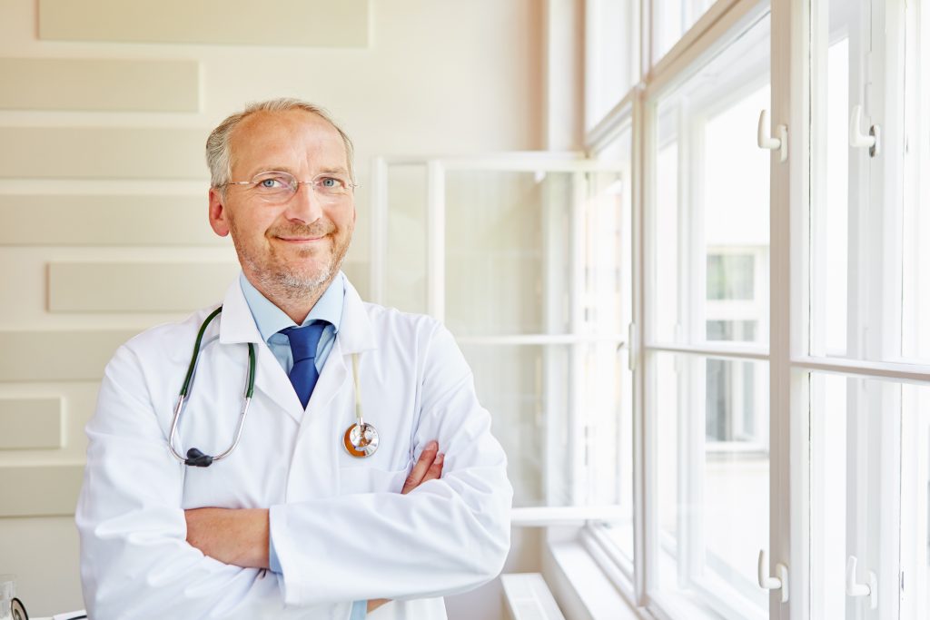 Physician with Smiling face