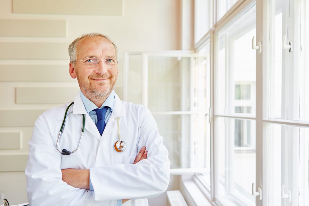 Physician with Smiling face
