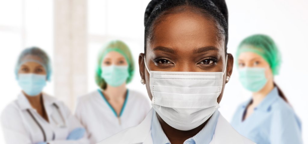 Group of nurses with masks
